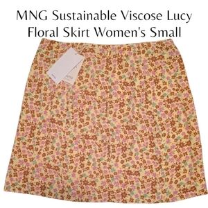 Mango Cream A-Line Mini Skirt Casual Resort Wear